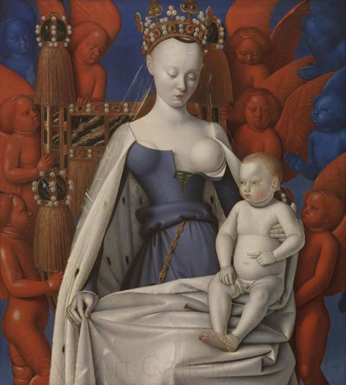 Jean Fouquet Madonna and Chile (mk08) France oil painting art